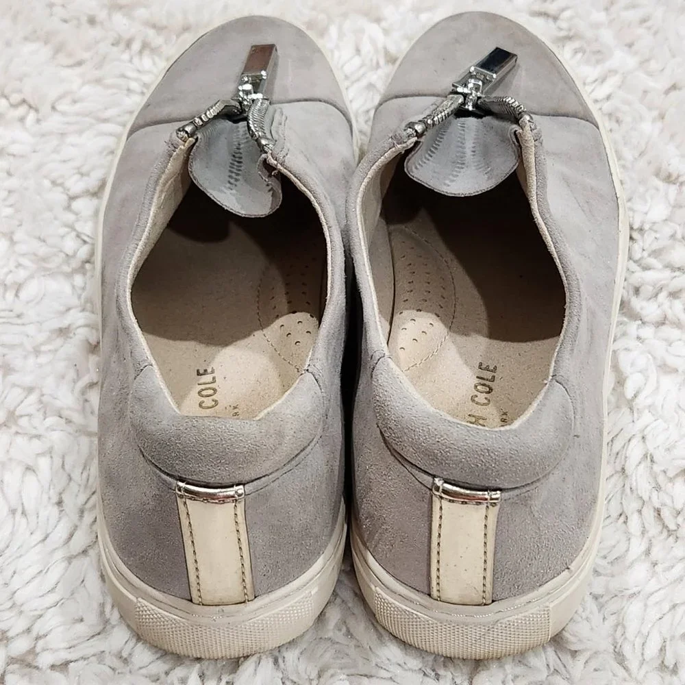 ❤️2/$18 Kenneth Cole New York Kayden Slip On Leather Zip Front Sneaker 5M